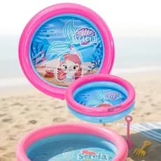 Banheirinha Infantil Inflável 21 Litros Mini Piscina para Bebê Criança Uso em Casa Praia Jardim Varanda Fácil de Encher