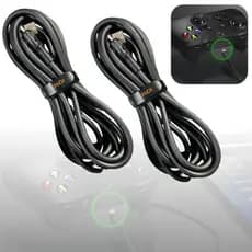 Kit 2 Cabo Para Xbox One Controle Manete Turbo Usb 3.0 Grande 3m 3 Metros Compatível Windows Jogar no PC Notebook