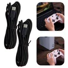 2 Cabo Controle Xbox Series S X 3m Carregador Turbo Usb 3.0 Reforçado Rápido Grande 3 Metros Manete X Box Serie Tipo C