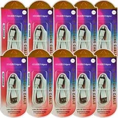 KIT COM 25 CABOS TURBO 10 CABOS COMPATIVE PARA IPHONE 10 CABOS TIPO C 10 CABOS V8 NO ATACADO E REVENDA