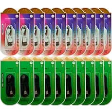 KIT COM 20 CABOS TURBO 10 CABOS COMPATIVEL PARA IPHONE 10 CABOS TIPO C NO ATACADO PARA REVENDA.