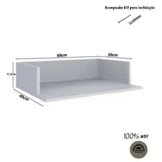 Suporte Para Microondas Air Fryer Suspenso Prateleira Cozinha 100% MDF 15mm .