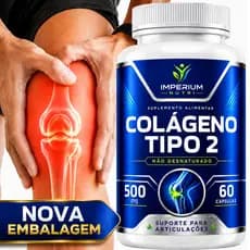 COLÁGENO TIPO 2 para Cartilagem Articulação Joelho Ossos 60 Cápsulas - POTE PARA 30 DIAS USO