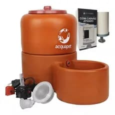 Bebedouro Filtro Barro Cerâmica Pet Vela Cachorro Cães 4 Litros Bivolt Automático Regulagem Acquapet
