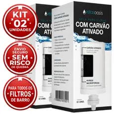 2 VELAS FILTRO BARRO CARVÃO ATIVADO Original Esterilizante Universal - PARA TODOS FILTRO BARRO