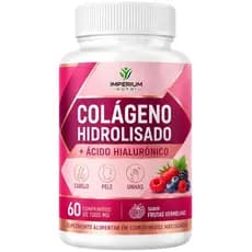 Colágeno Hidrolisado + Ácido Hialurônico Para Pele Cabelos Unhas Antissinais Suplemento Original