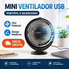 🌬️ Mini Ventilador USB Portátil Mesa Silencioso Compacto Escritório Casa Viagem Leve e Prático
