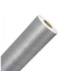 Papel de Parede Contact Autocolante Prata Inox Aço Escovado Prata Lavável Durável Anti Mofo Ácaro