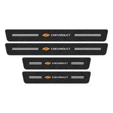 Soleira Porta Compatível Para Linha Chevrolet Fibra Carbono