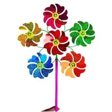 Catavento Flor Metálico 5 Em 1 e 3 em 1 Para Jardim Decoração  Artificial Vento Exterior Cata-vento