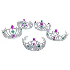 Kit 12 Coroa Princesa Rainha Fantasia Tiara Fantasia Plástico Atacado Cosplay Dança