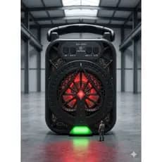 Caixa de som bluetooth portatil KAPBOM KA-8680 Potente 10W LED RGB Radio FM USB Pendrive Original