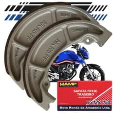 Lona Freio Traseiro Sapata Honda Titan Fan 125 150 160 Hamp