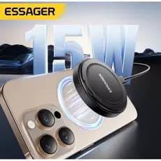 Carregador Magnético Sem Fio 15W com Suporte 360° – ESSAGER