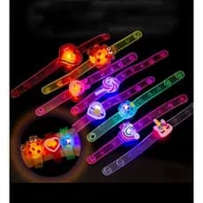 kit 8 unidades  PULSEIRA LUMINOSA LED INFANTIL – BRILHO QUE ENCANTA