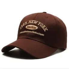 Boné New York 1989 American Beisebol Aba Curva Retro Masculino Bordado Regulagem Fitão