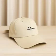Boné Aba Curva Feminino Masculino Believe Beisebol Bone Verão Unissex Retro DadHat Premium Regulagem Fitão