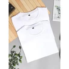 Camiseta Básica Masculina Lisa Branca 100% Algodão Premium