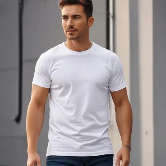 Camiseta de Algodão Básica Unissex Casual Gola Careca