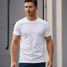 Camiseta de Algodão Básica Unissex Casual Gola Careca