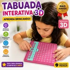 Tabuada 3D Educativa Infantil | Brinquedo Didático Matemática | Aprender Brincando