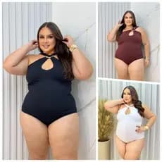 Body Maiô Plus Size 2 em 1 Dois Looks em Uma Única Peça