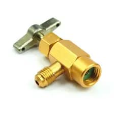 R134A Conector De Abertura Da Torneira Do Refrigerante 1/4 SAE Válvula Roscada