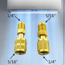 2 Pçs Bomba De Vácuo Latão R410a Adaptador 5/16 SAE F Acopladores Rápidos Para 1/4 De Ar Condicionado Ferramentas De Aco