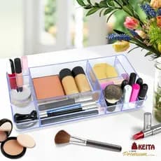 Organizador De Maquiagem Porta Maquiagem Cosméticos Acrílico De Mesa 11 Divisórias Compartimentos