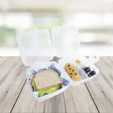 Lancheira Escolar Com Trava 4 Divisorias Pote Marmita Fit Fruta Escola Trabalho Academia C/ Tampa