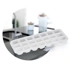 Forma De Gelo Forminha 21 Cubos Cavidades 26x10cm Flexível Cozinha Geladeira Frízer Multiuso