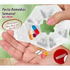 Porta Remédio Comprimido Semanal Redondo Organizador Semanal Remédio Diário Caixa Porta Comprimidos