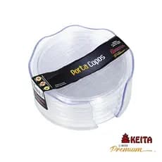 Kit Porta Copos 7 Peças Cristal Linha Premium Multiuso Porta Copos e Latas Térmicos Garrafas