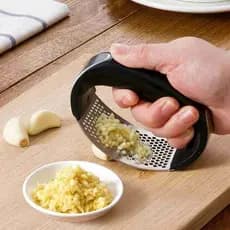 Espremedor Ralador Triturador de Alho e Cebola em Aço Inoxidável Profissional Amassador De Alho Inox