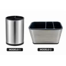 Porta Talheres talher faca garfo colher com Dreno - Inox