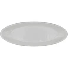 Conjunto 2 4 6 Prato Oval Vidro 35CM - Preto e Branco