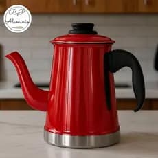 Bule de Alumínio Médio 900ml para Café e Chá Cabo Antitérmico Resistente Leve e Durável Envio Rápido