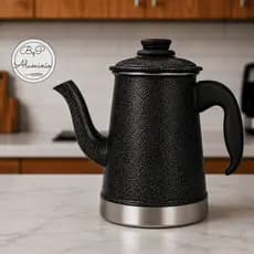 Bule Alumínio 900ml Médio para Café e Chá Cabo Antitérmico Resistente Cozinha Envio Imediato