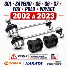 Par Bieleta E Bucha Dianteira Gol Saveiro G5 G6 G7 Fox Polo