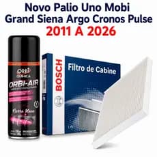 Filtro Ar Condicionado  Novo Palio Uno Mobi Grand Siena Argo Cronos Pulse + Higienizado 2011 A 2026