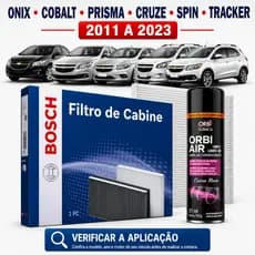 Filtro Ar Condicionado Onix Cobalt Prisma Cruze Spin Tracker  + Higienizador