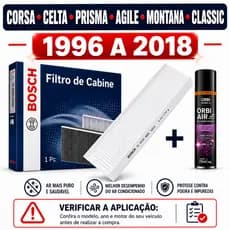 Filtro Ar Condicionado Corsa Celta Prisma Agile Montana Classic + Higinizador