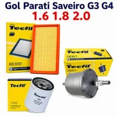 Kit Filtros Gol Parati Saveiro G3 G4 1.6 1.8 2.0 Oleo Ar Combustivel Tecfil