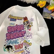 Camiseta 100% Algodão Unissex Desenho Meninas Super Poderosas The Powerpuff Girls