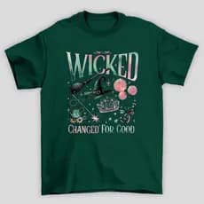 Camiseta 100% Algodão Estampada Filme Wicked Change For Good Ariana Grande Glinda e Elphaba Camisa Cultura Pop