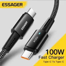 Cabo tipo C 100w PD Original Essager QC 4.0 3.0 cabo de carregamento rápido