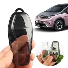 Capa de Chave Presença TPU Transparente Para Byd Dolphin Seal Song Plus 4 Botões Acessório Premium