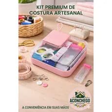 Kit de Costura Completo Portátil Caixa Branca pequenos reparos do dia a dia Para Viagem Em Casa Ferramentas Profissional