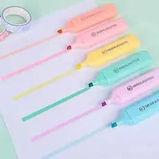 Marca texto tons pasteis kit com 6 cores - Highlighter - papelaria - material escolar
