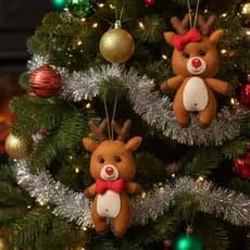 Pingentes Natalinos Papai Noel, Mamae Noel, Boneco de neve e outros em Feltro Artesanal, DECORAÇÃO ÁRVORE